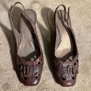 boutique nordstrom brown leather heels